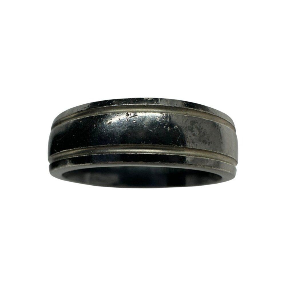 Triton Black Titanium Band Ring